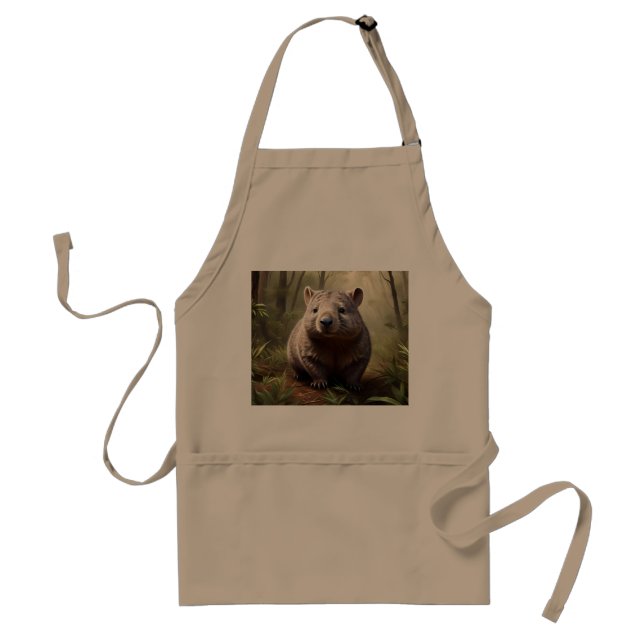 Aussie Wombat In The Aussie Bushland, Standard Apron (Front)