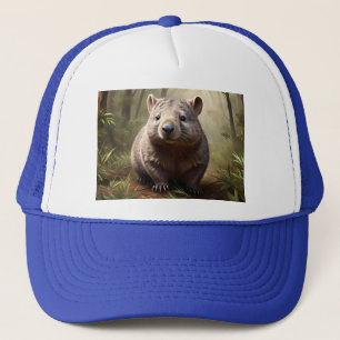 Aussie Wombat In The Aussie Bushland, Trucker Hat