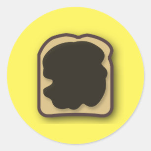 Aussie Yeast Extract on Toast Classic Round Sticker