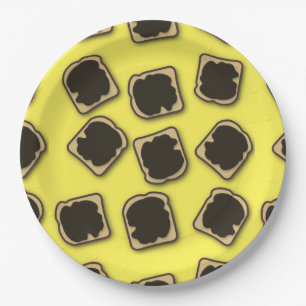 Aussie Yeast Extract on Toast Paper Plate