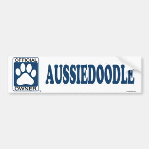Aussiedoodle Blue Bumper Sticker