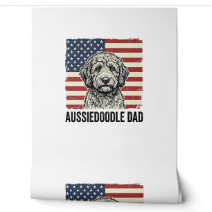 Aussiedoodle Dad Patriotic Vintage Dog Shirt Desig Wallpaper
