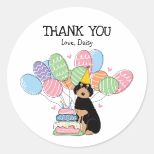Aussiedoodle Dog Birthday Party Favour Tags Sticke