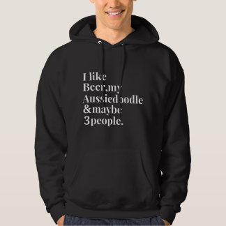 Aussiedoodle Funny Dog Owner Craft Beer Lover Wome Hoodie