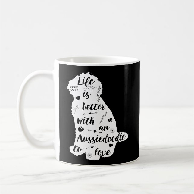 Aussiedoodle Shirt Design For Aussiedoodle Dog Lov Coffee Mug (Left)