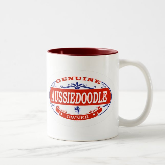 Aussiedoodle Two-Tone Coffee Mug (Right)