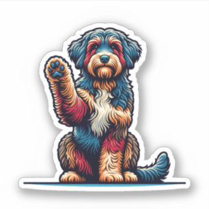 Aussiedoodle Vinyl Waterproof Dog Sticker