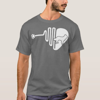 Aussiepom Dog Paw Heartbeat Pet Owner Veterinarian T-Shirt