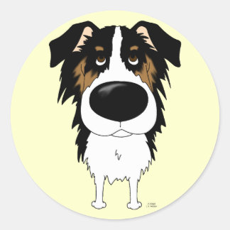 Aussies - Big Nose and Butt Classic Round Sticker