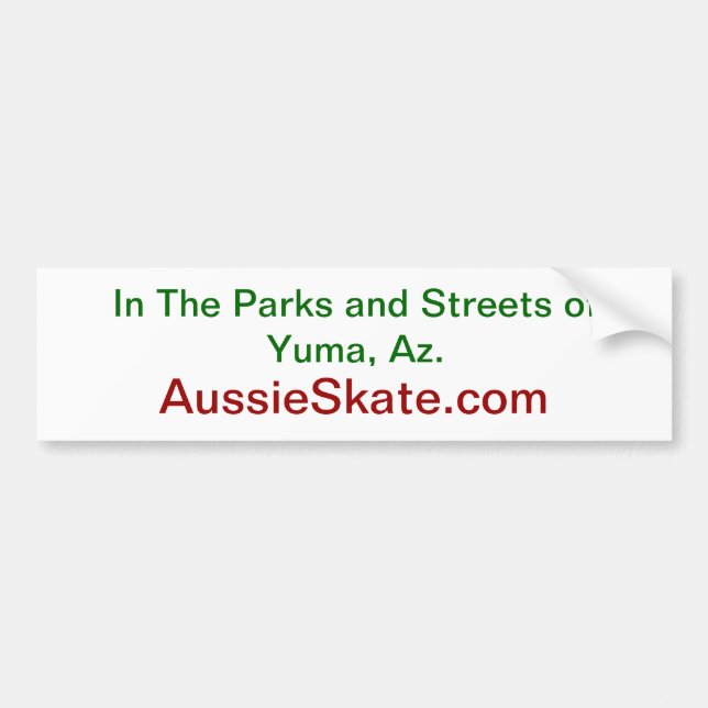 AussieSkate bumper sticker (Front)