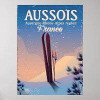 Aussois Auvergne-Rhône-Alpes France ski poster