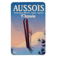 Aussois Auvergne-Rhône-Alpes France ski poster