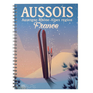 Aussois Auvergne-Rhône-Alpes France ski poster Notebook