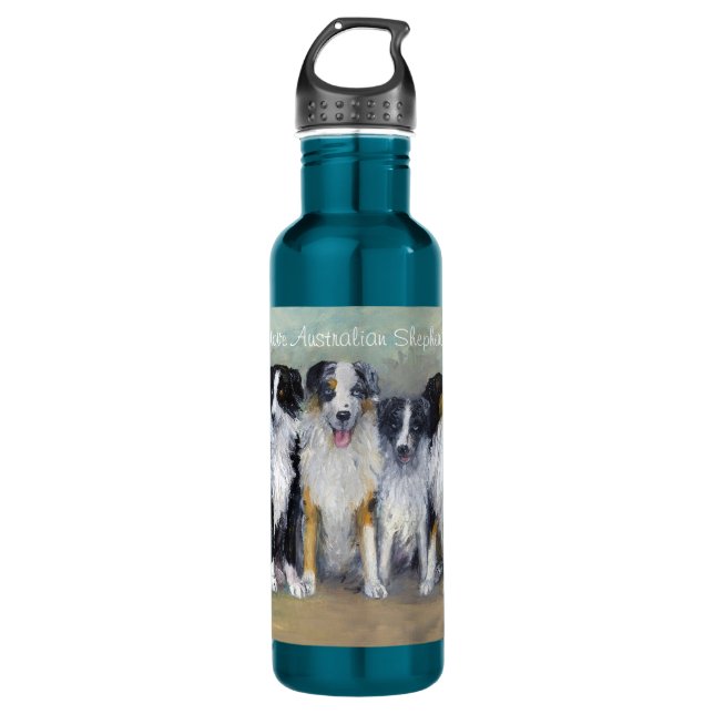 Austalian Shepherds - Pirate & Daughters 710 Ml Water Bottle (Front)