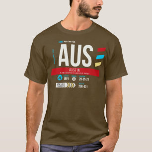 Austin AUS Airport Code Baggage Tag 1 T-Shirt