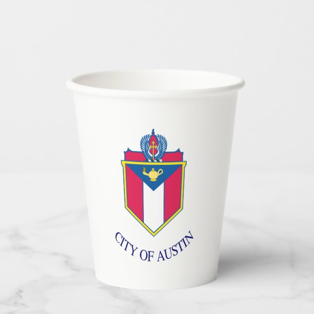 Austin city flag paper cups (Front)