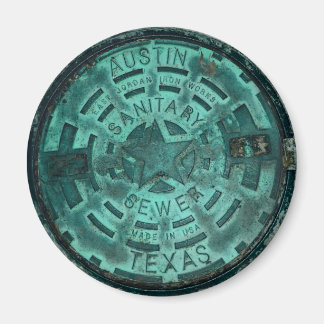 Austin City Texas Manhole Cover Magnet
