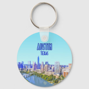 Austin Downtown Texas Vintage Key Ring