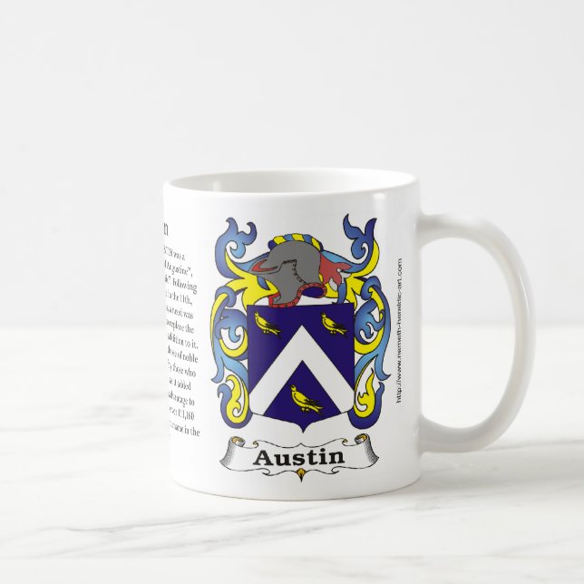 Austin Family Coat of Arms Mug (Right)