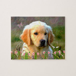 Austin Golden Labrador Puppy Jigsaw Puzzle