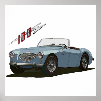 Austin Healey 100 Poster
