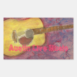 Austin Live Music Rectangular Sticker