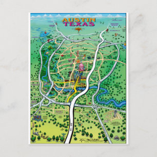 Austin Map Postcard
