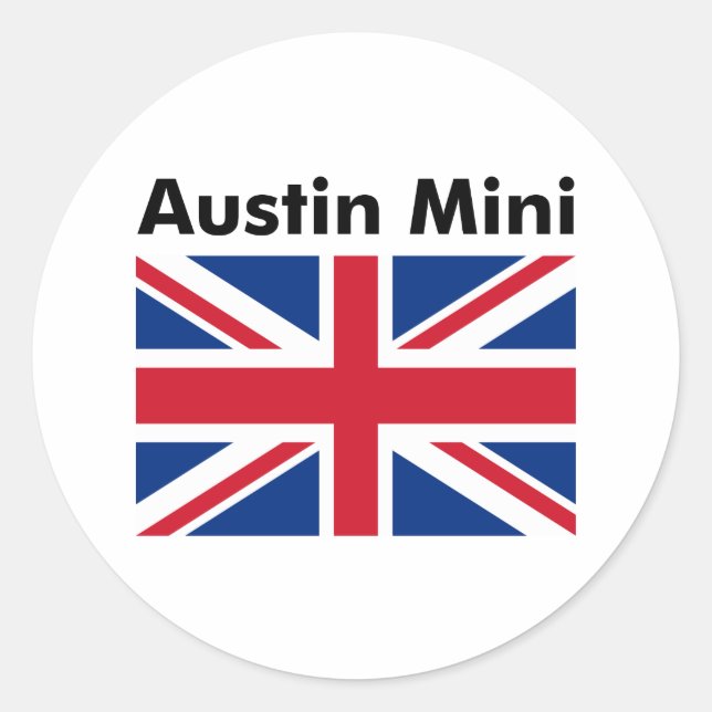 Austin Mini Classic Round Sticker (Front)