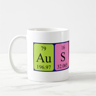 Austin periodic table name mug