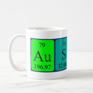 Austin periodic table name mug