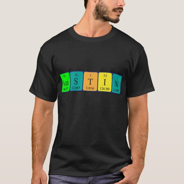 Austin periodic table name shirt (Front)