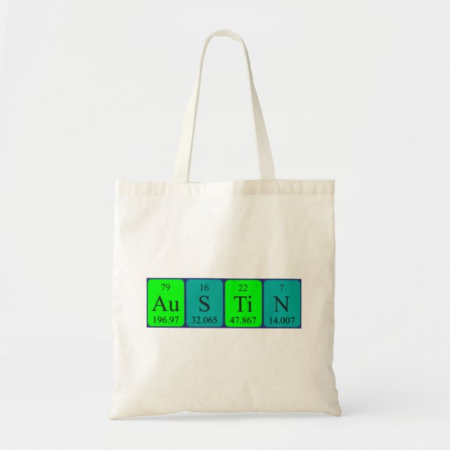 Austin periodic table name tote bag (Front)