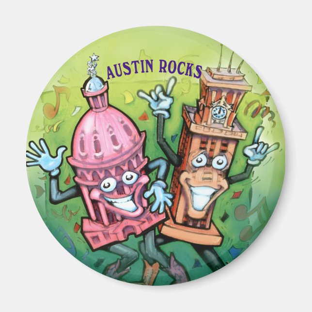 Austin Rocks Magnet (Front)