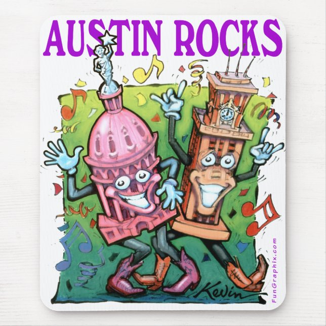 Austin Rocks Mouse Mat (Front)