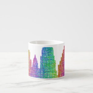 Austin skyline espresso cup