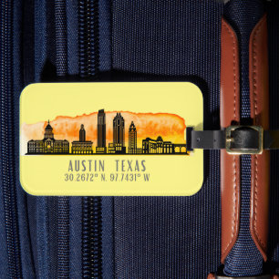 Austin Skyline Latitude  Luggage Tag