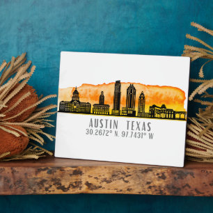 Austin Skyline Latitude  Plaque