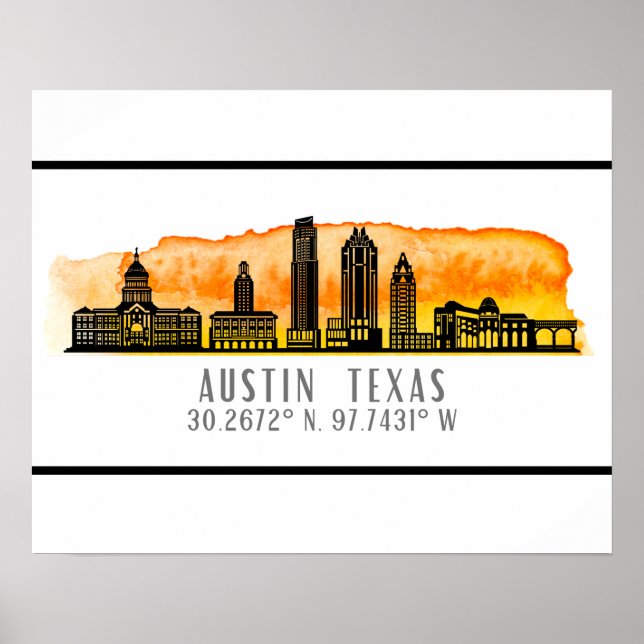Austin Skyline Latitude  Poster (Front)