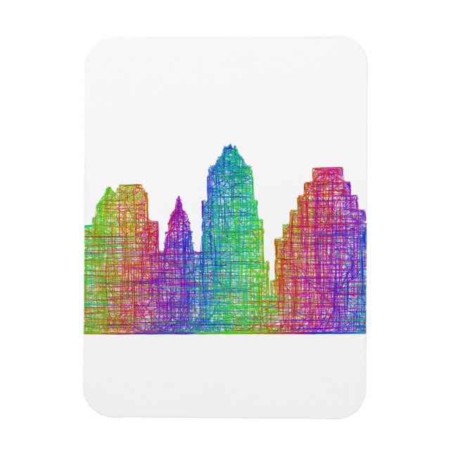 Austin skyline magnet (Vertical)