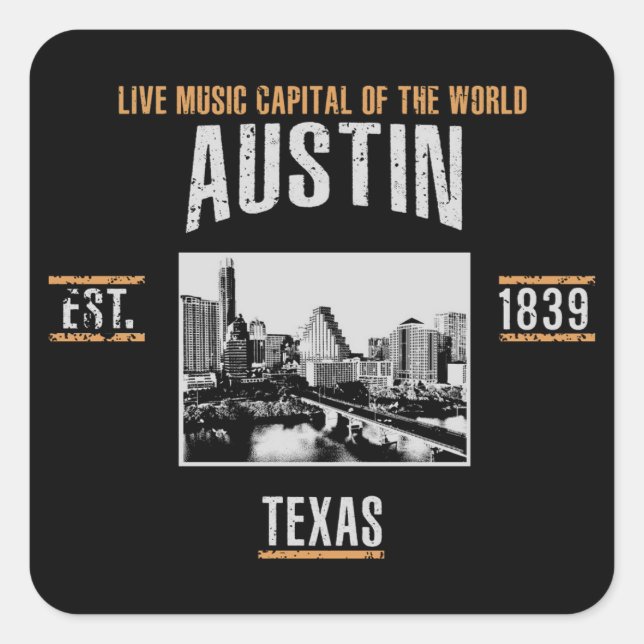 Austin Square Sticker (Front)