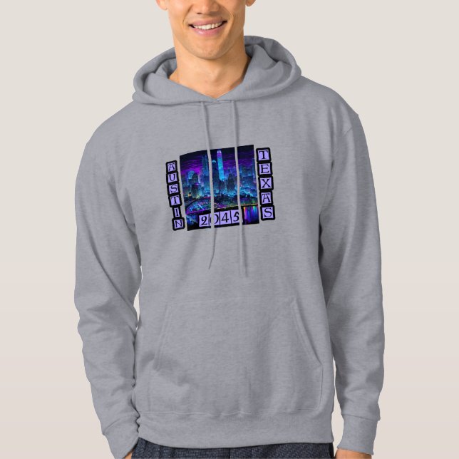 Austin Texas 2045 Hoodie (Front)