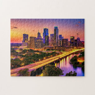 Austin Texas Art 2 Photo Puzzle Skyline Art Austin