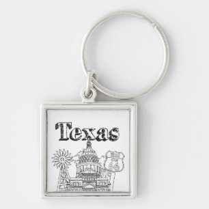 Austin Texas Art Vacation Texas Souvenir Design Key Ring