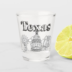 Austin Texas Art Vacation Texas Souvenir Design Shot Glass