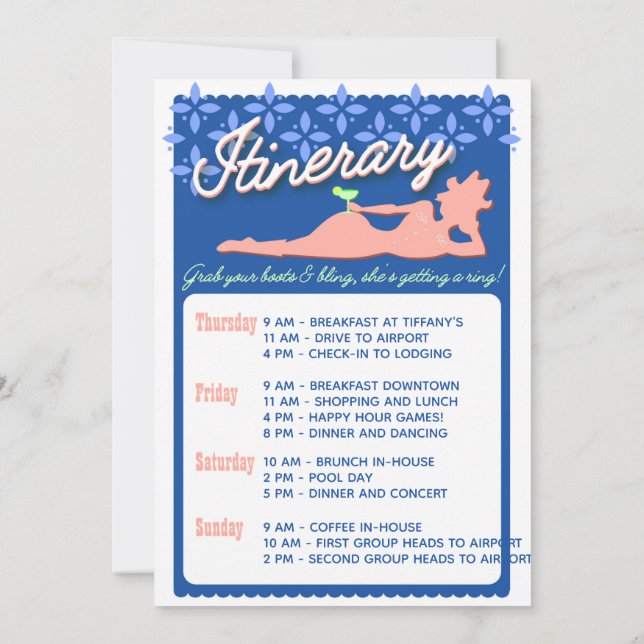 Austin Texas Bachelorette Weekend Itinerary (Back)