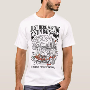 Austin Texas Bats And Barbecue Smokemasters T-Shirt