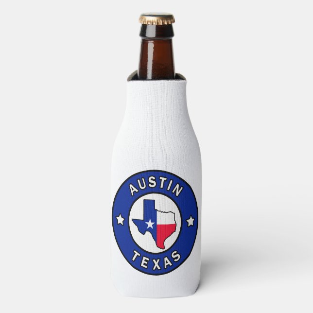 Austin Texas Bottle Cooler (Bottle Front)