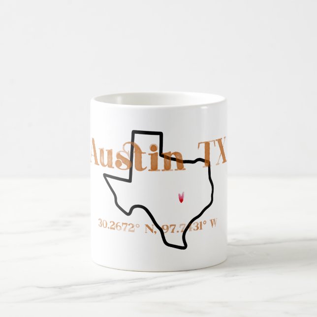 Austin Texas Burnt Orange Mug (Center)