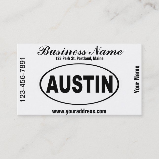 Austin Texas Business Card (Front)