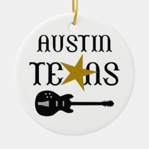Austin Texas Ceramic Tree Decoration